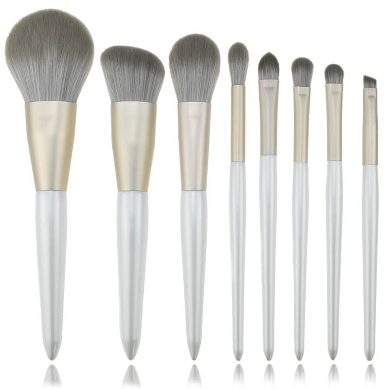 Wholesale 8 pcs cosmetic brush set face & large body brush professional beadful make up brushes bag