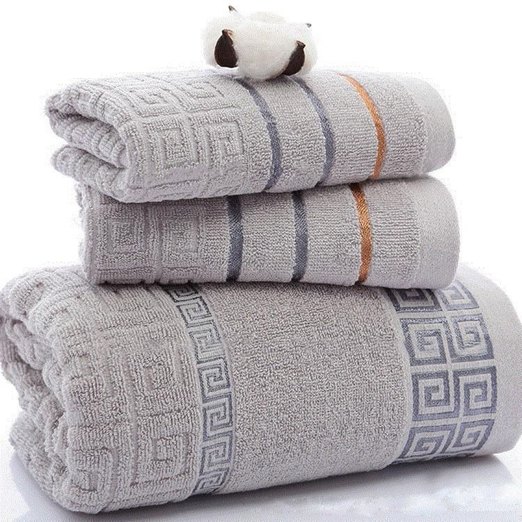 Custom Grey Egyptian Cotton Absorption Bath Towel, Thick Bathroom, Large, Dark Plain Color, 100% Cotton, luxury