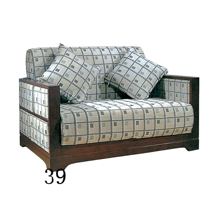 OF-39 Antique Salon Furniture Comfortable Fabric Sofa Wood Spring Home Used Sofa