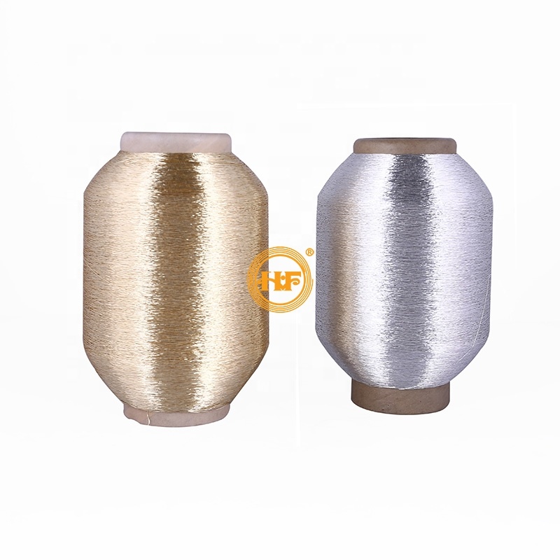 ST TYPE PURE GOLD AND PURE SILVER METALLIC YARN COTTON YARN INSIDE