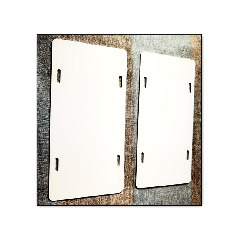 Wholesale 3" x 6" bike plate aluminum sublimation license plates .025 white color