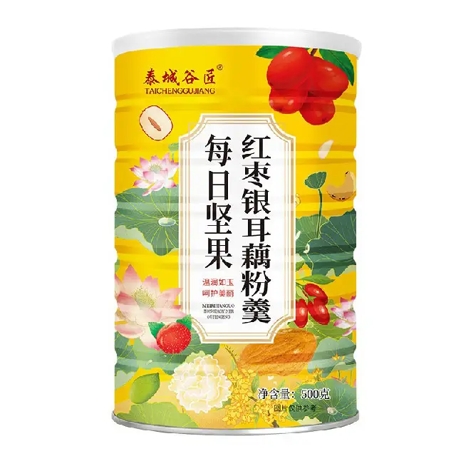 Natural health food factory wholesale supports customized nutritional breakfast Jujube Tremella nut lotus root soup