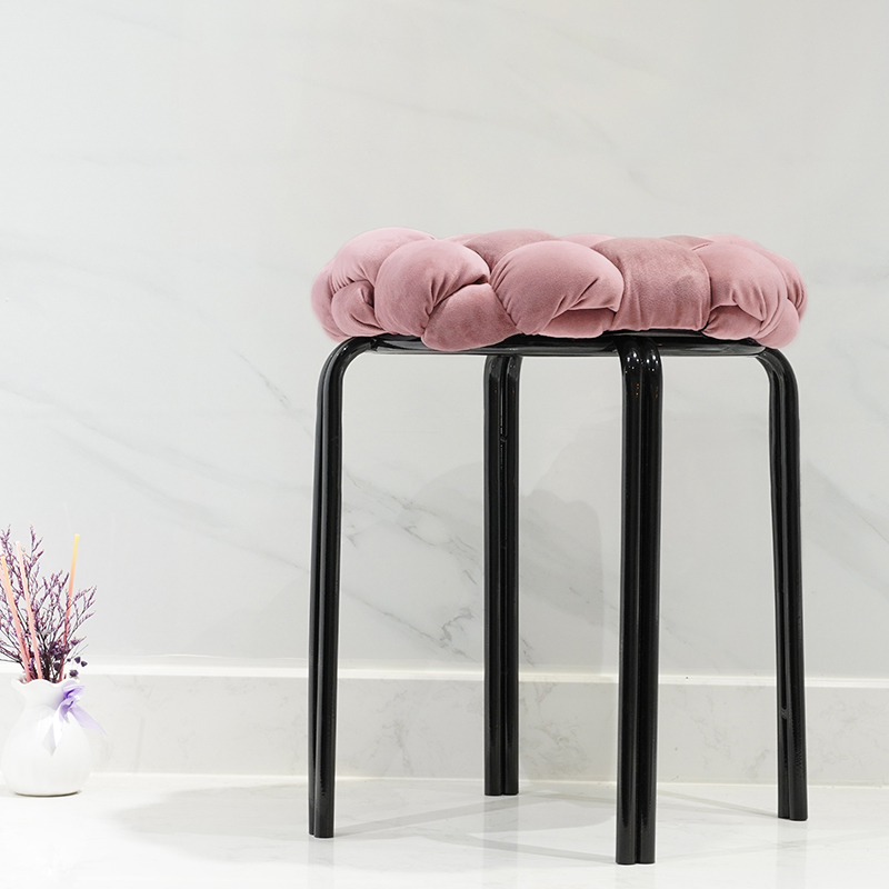 Stool New Sale Dining Round Modern Indoor Home Luxury Foot Step Living Room Furniture Gold Metal Chairs Velvet Ottoman Stools