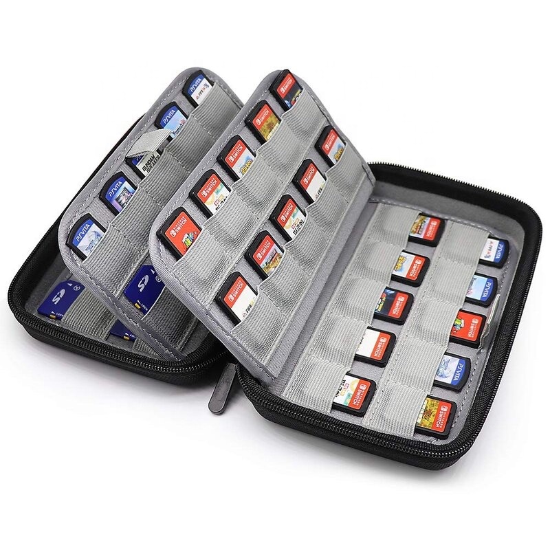 Factory OEM Game Card Storage Case for Nintendo Switch SD Memory Cards Case Bag for Nintendo Switch Game Cartridges