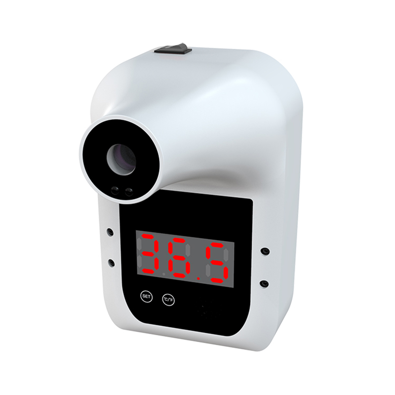 Digital No Contact Wall Mounted Infrared Thermometers with LCD Display Fever Alarm for Public Place Self-Testing