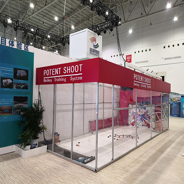 Wholesale Customized High Quality Simulated Ice Surface Data Analyzer Hockey Training Shooting center