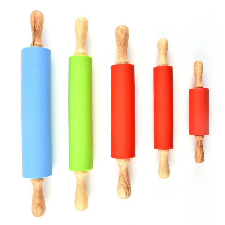 Silicone rolling pin for pasta baking cooking pastries and pizza dough