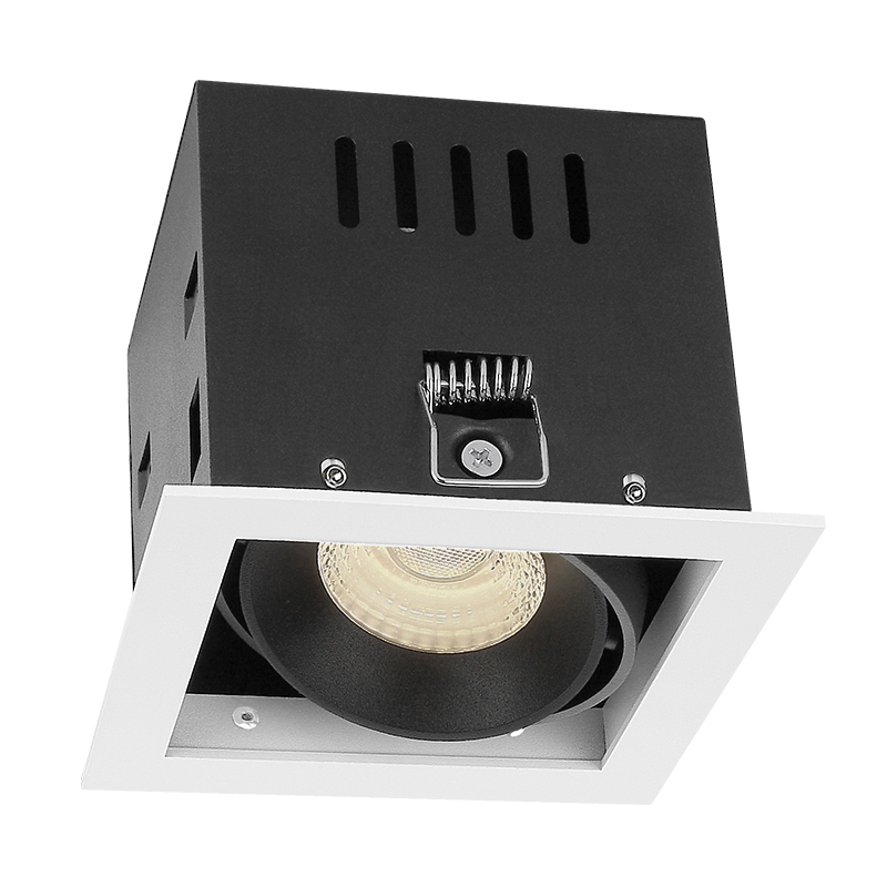 5W 7W 10W 12W 15W Square 2 Heads 3 Adjustable Led Cob Grille Light Recessed Downlights Ceiling lighting Dimmable Spotlights