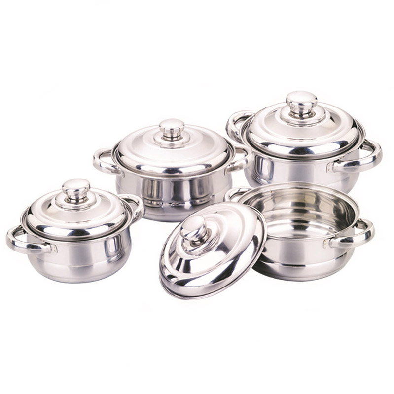 8pcs prestige Steel Cover Stainless Steel induction Casserole Cooking pots Cookware Sets