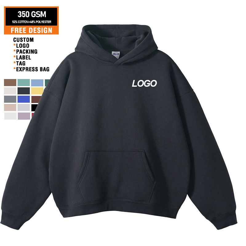 Factory Wholesale Blank Thick Fleece Heavy Weight Oversized Custom Print Logo Men's Hoodies & Sweatshirts