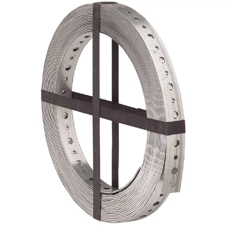 galvanized perforated punch hoop iron strap bracing tape connecting piece