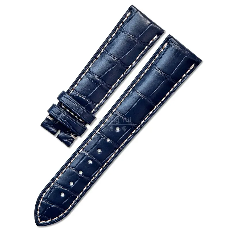 Luxury Charm Navy Blue generic LG watch alligator strap for aftermarket