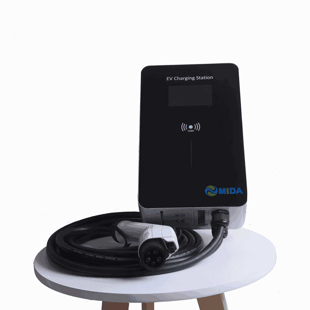 22KW 32A AC 400V Three Phase Fast Home Use EV Charging Station with 5m Cable or Socket