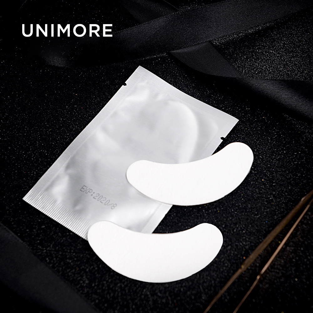 Unimore eye gel patch lint free for eyelash extensions eyelash pads eye gel patch hyaluronic acid eye patch for lash extension