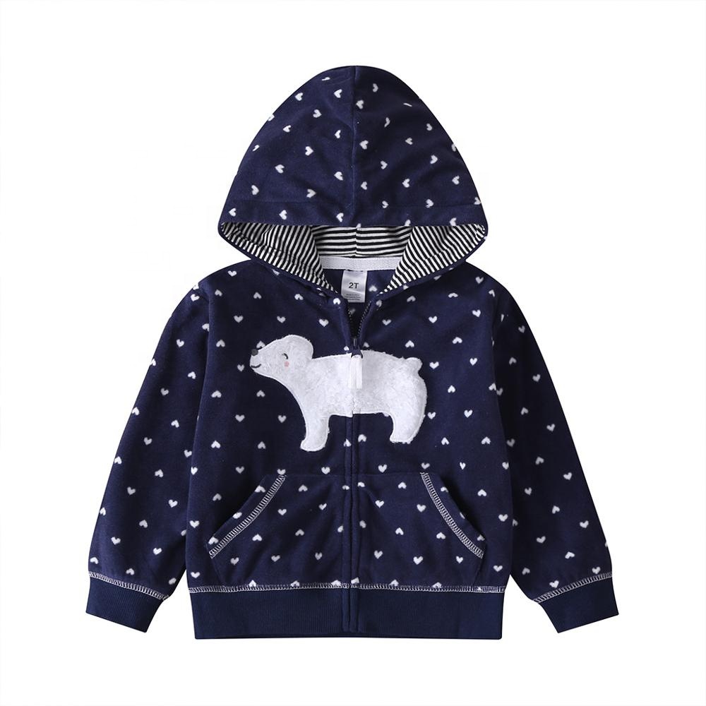 CHUYA Polar Bear/пальто с капюшоном в горошек для новорожденных