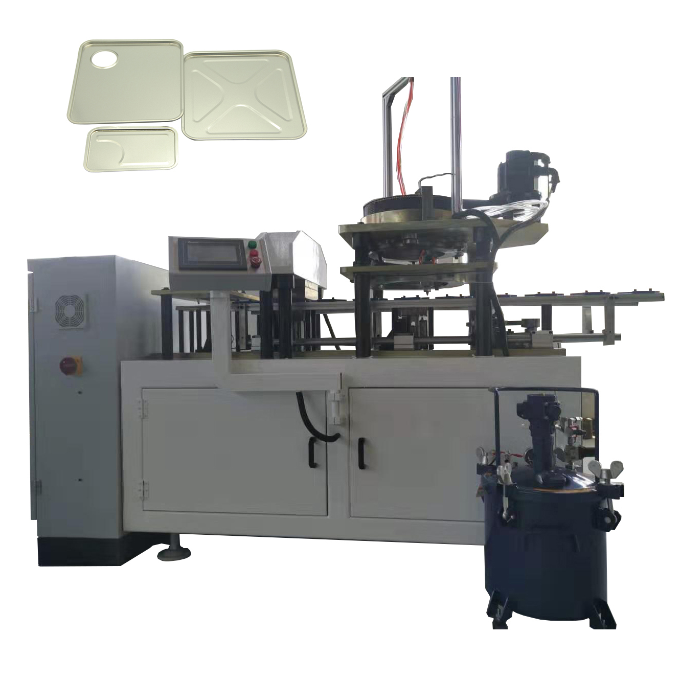 Hot sale Can lid lining machine for rectangular and square end making