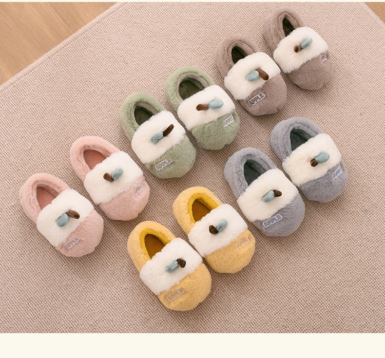High quality 2024 cute fruit slippers non-slip cartoon house slippers for kids