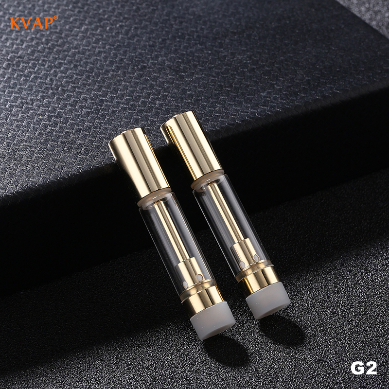 Керамическая катушка KVAP G2 Gold 510 Thread конопляное масло, керамический картридж CBD для вейпа CBD 5 мл/1 мл