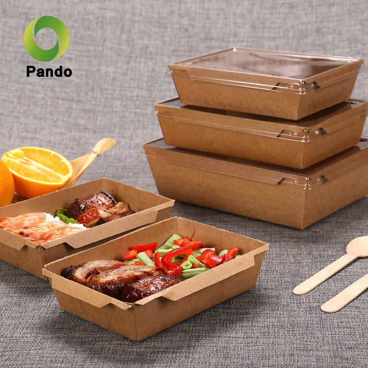 Pando High Quality Biodegradable Takeaway Food Packaging Paper Boxes Customized