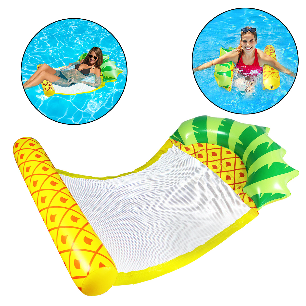 2021 High Quality Pvc Inflatable Swimming Ring Swimming Pool Floating Bed Swimming Lounge Chair For Summer