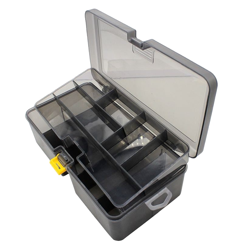 PP material tacklebox Two tiers course fishing tackle boxes waterproof fishing tool box multi-function