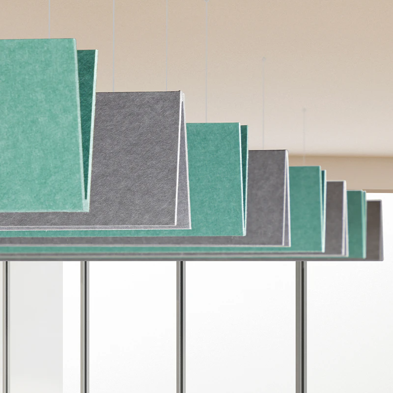 Decorative absoring baffles felt polyester fiber soundproof wall curved pet ceiling acoustic panels