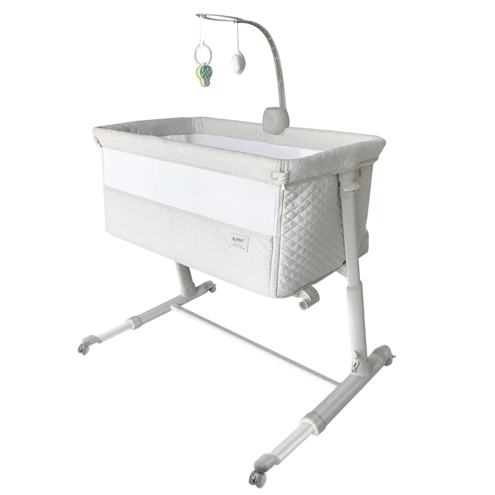 New Born Adjustable Baby Bassinet ,Playpen With Music Box,Easy Folding Portable Crib Bedside Sleeper For Baby