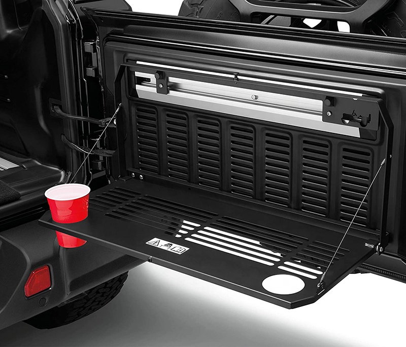 OVOVS задняя дверь стол для хранения грузов полка черный для Jeep Wrangler JL & JL Unlimited