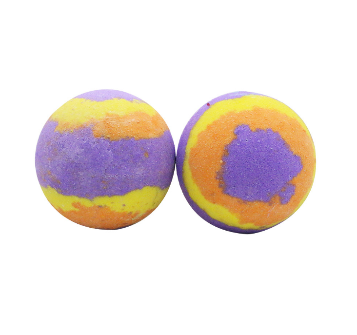 Yanmei Single dried flower Sea salt bath ball 100g Natural Sea Salt Bath Ball With Dried Flower rich bubbles Fizzy Bath Bomb