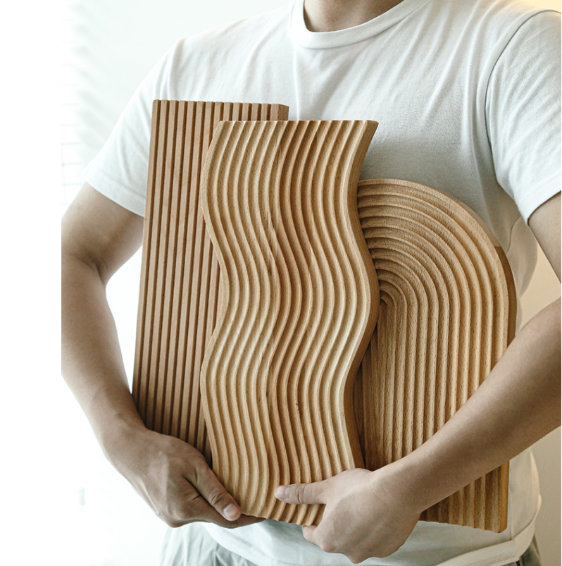 Water ripple wooden breadboard tray household beech aromatherapy storage storage afternoon tea tray dinner plate cutting board