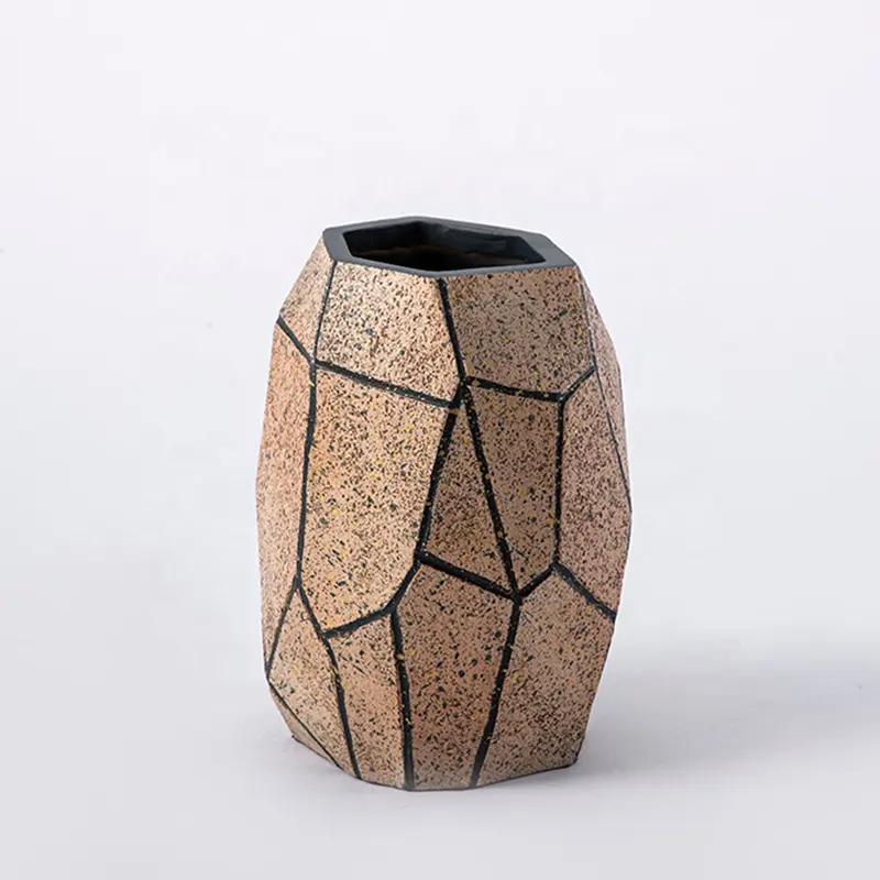 Дом отель проект интерьер мягкий Декор Скандинавский минималистский дизайн камень имитация геометрический цветок ваза