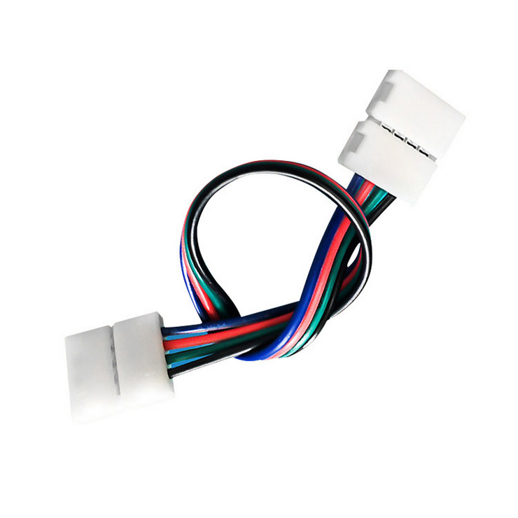 Незапаянный 10 мм ширина светодиодные ленты разъемы 4 pin цветных (rgb) светодиодных лент света разъем