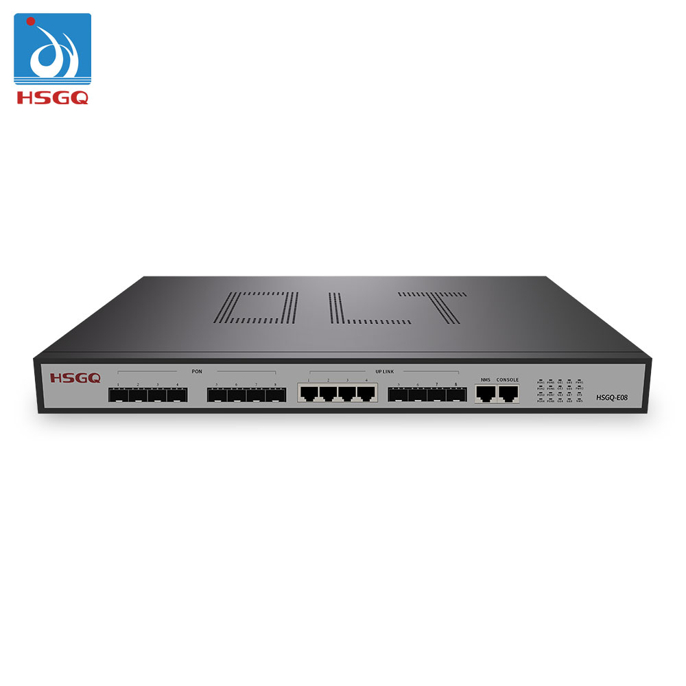 HSGQ-E08 тройное воспроизведение EPON 8 Порт EPON OLT 1U для решения FTTH, совместимого со многими брендами ONU