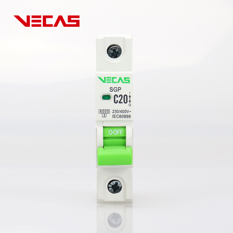 Миниатюрный автоматический выключатель VECAS SGP 1P Series MCB, 6 Ампер-63 ампер, 1 2 3 4 1P 2P 3P 4P, 2 года, мини-автоматический выключатель 230/400 В, зеленый