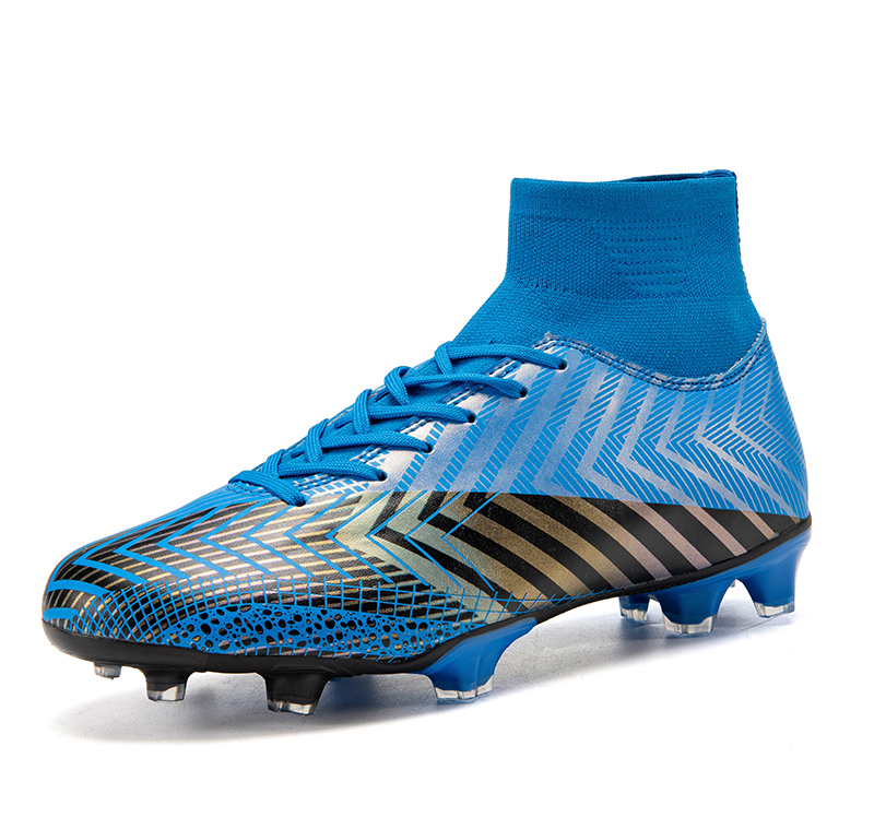 2021New Assassin CK 14 High Cut Ankle Fly Weave Upper Football Soccer Shoes Boots for Men White Blue Color Manufacturer 1 1