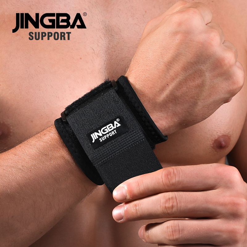 Поддерживающие эластичные браслеты JINGBA, неопреновые, для фитнеса, тренажерного зала, для поддержки запястья, для тенниса, бадминтона, наручная повязка, регулируемая, под заказ