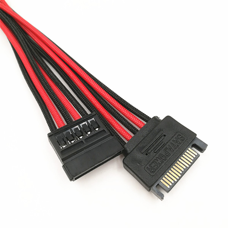 ПК компьютер жесткий диск 15Pin sata кабель удлинитель штекер-гнездо