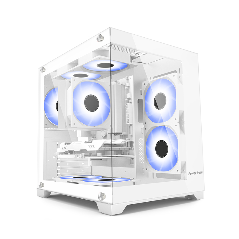 Стеклянная боковая панель Micro ATX Mini ITX Cube изготовленный на заказ MATX игровой компьютер чехол ПК поддерживает 240 водяное охлаждение рассеивания тепла