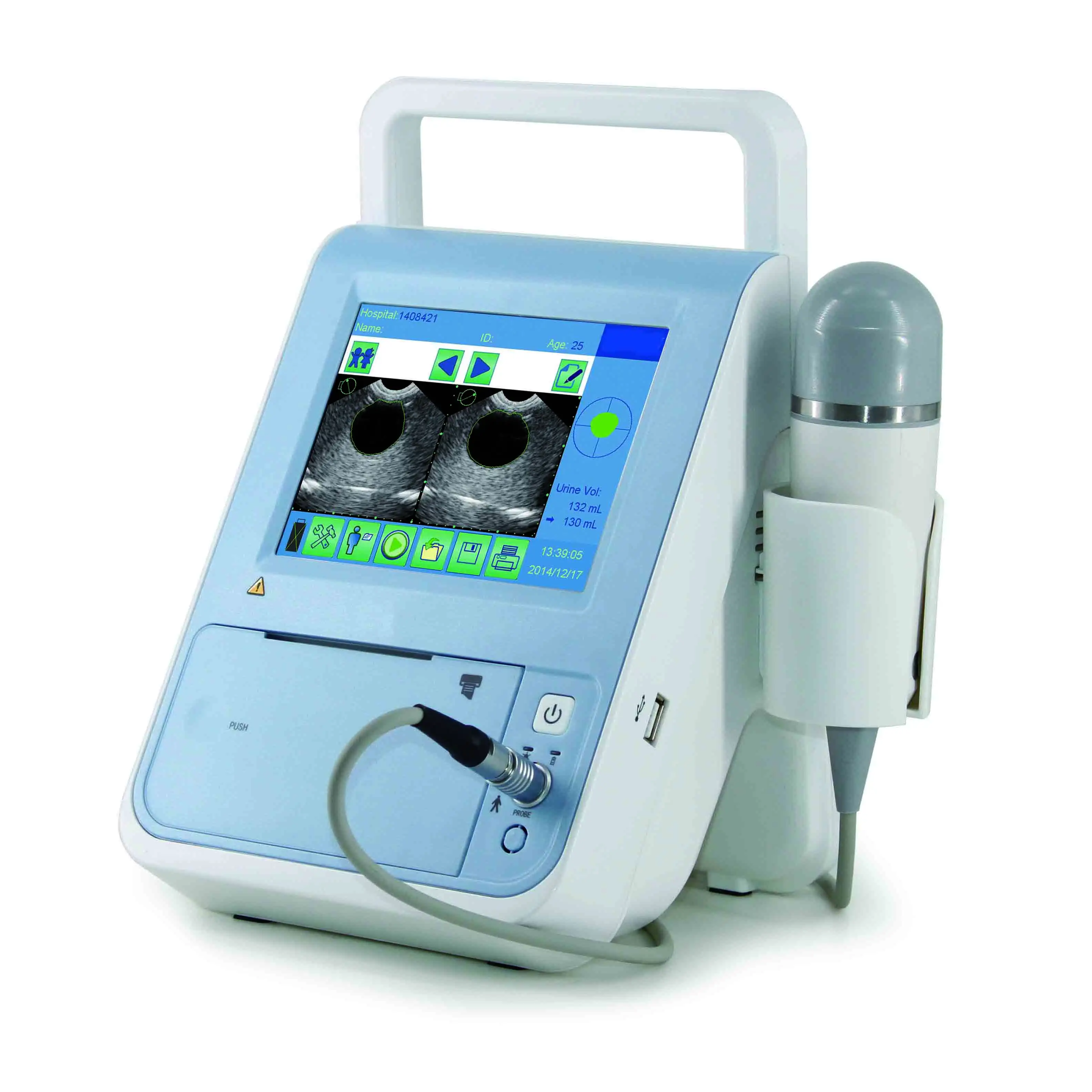 CE approved USB port available ultrasound bladder scanner with 3D probe for urology and obstetrics