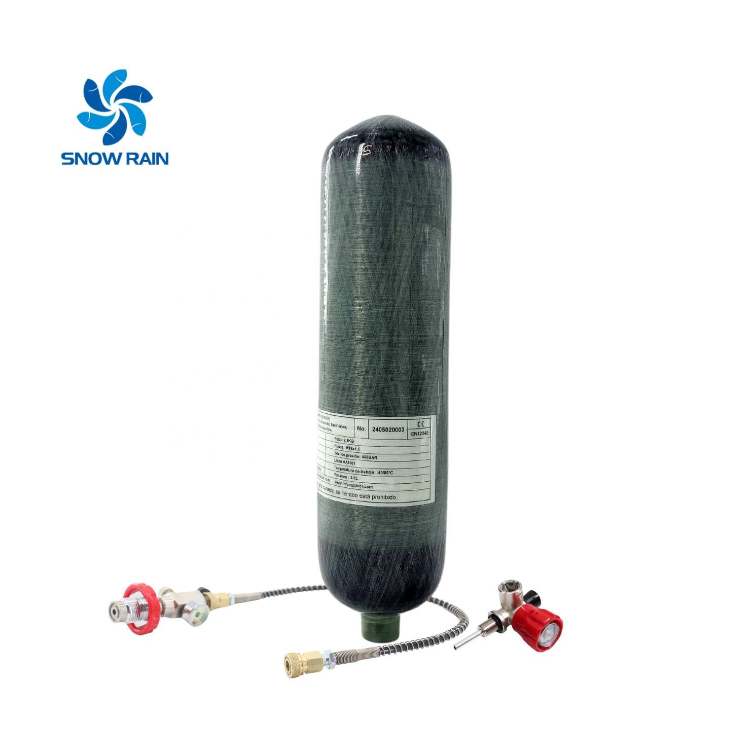 Manufacturer Direct Sale PCP Tank 4500psi 9L 6.8L Carbon Fiber Cylinder