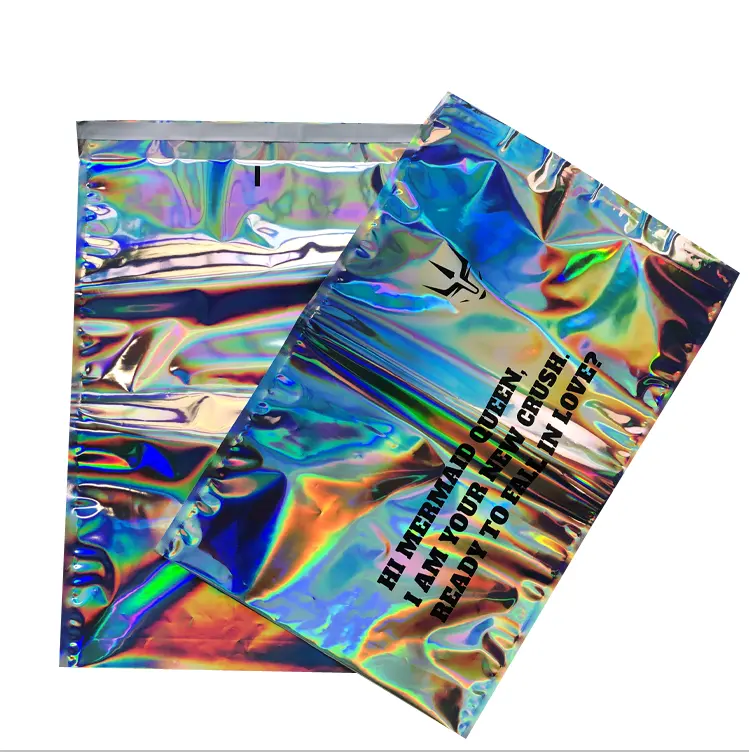 Clear aluminum foil holographic laser film bags for cosmetic packaging