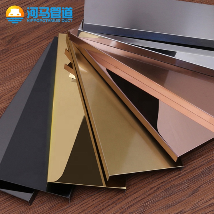 U Trim Hl 304 316 8K декоративный настенный Золотой профиль для кромки плитки из нержавеющей стали для плиточного напольного плинтуса из листового металла