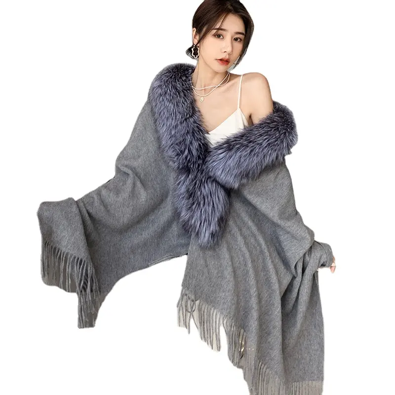 Fashion faux mink fur winter ladies fake fur shawl/Lady wedding cappa