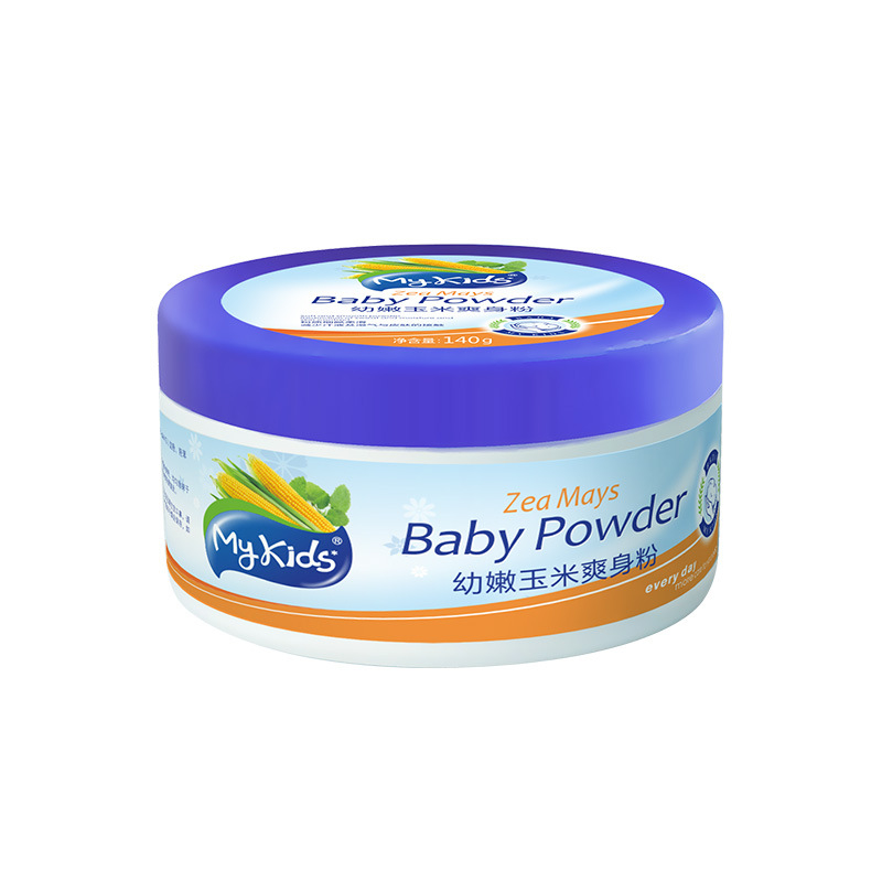 Private Label Wick 140g Baby Prickly Heat Powder Away Wetness and Sweat Natural Kids Mint Anti Blossom Feature Form Skin Origin