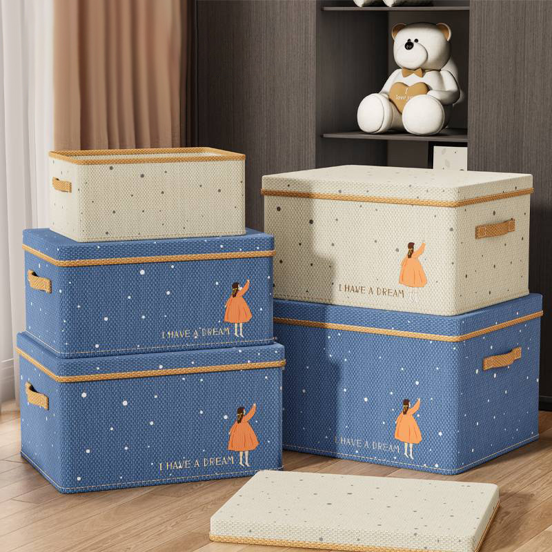 Home Multifunctional Storage Box Stackable Clothes Organizer Bags Non-woven Fabric Toys Storage Containers with Lid