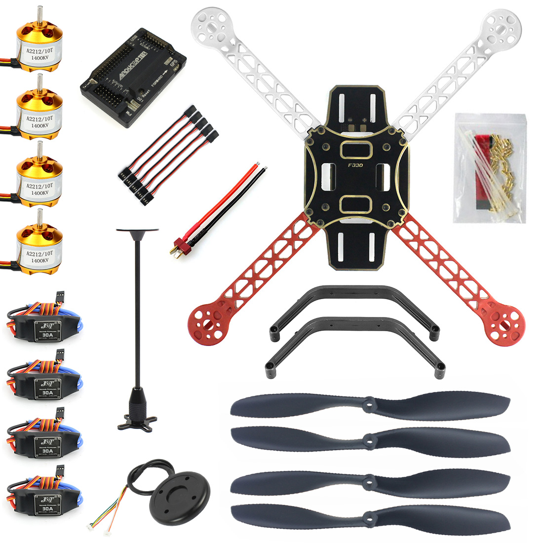 MultiCopter 6M GPS APM2.8 Flight Control No Transmitter No Battery RC Drone F330 Frame Quadrocopter Kit
