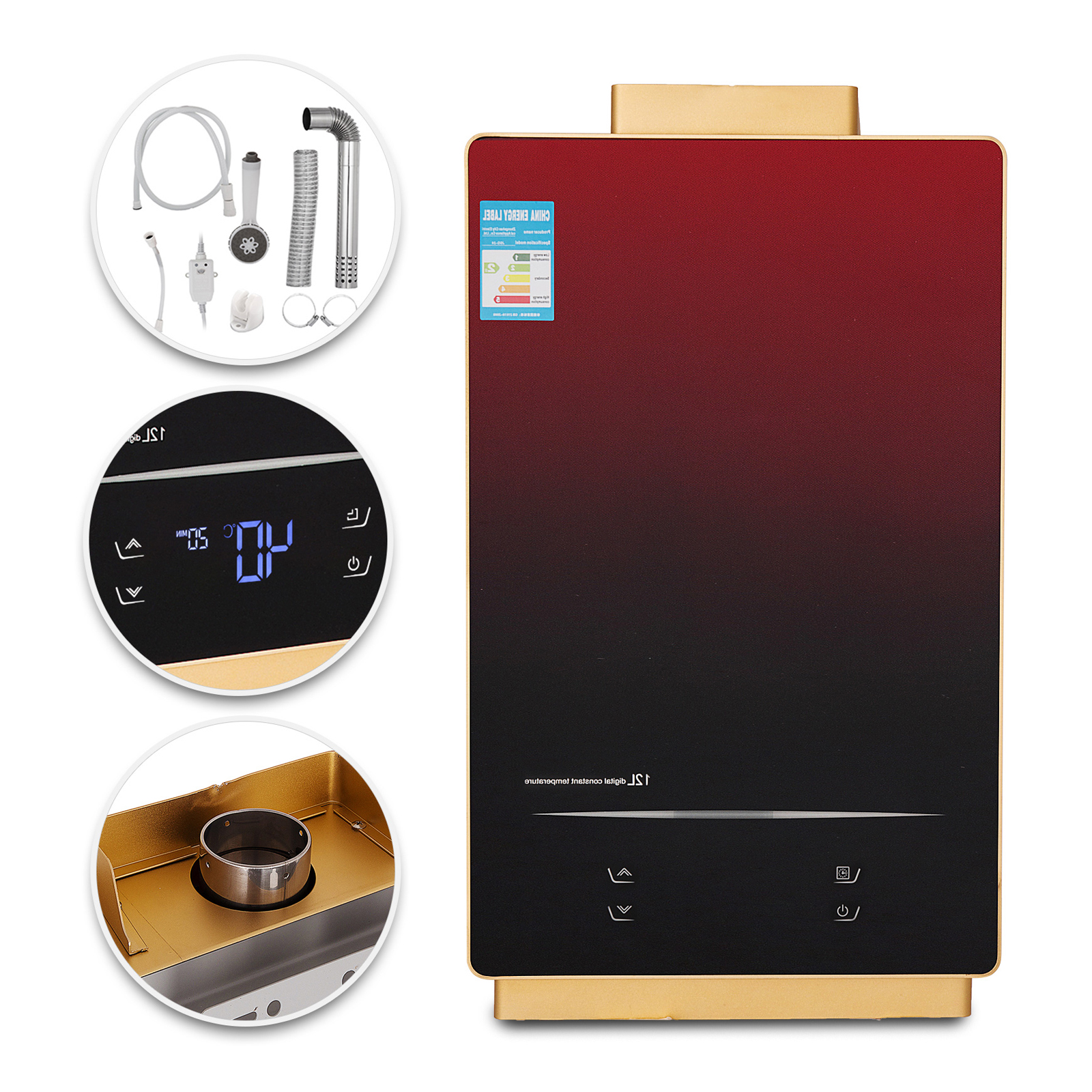 Discount home appliance 6L to 18L household gas water heater shower water heater instant gas water heater