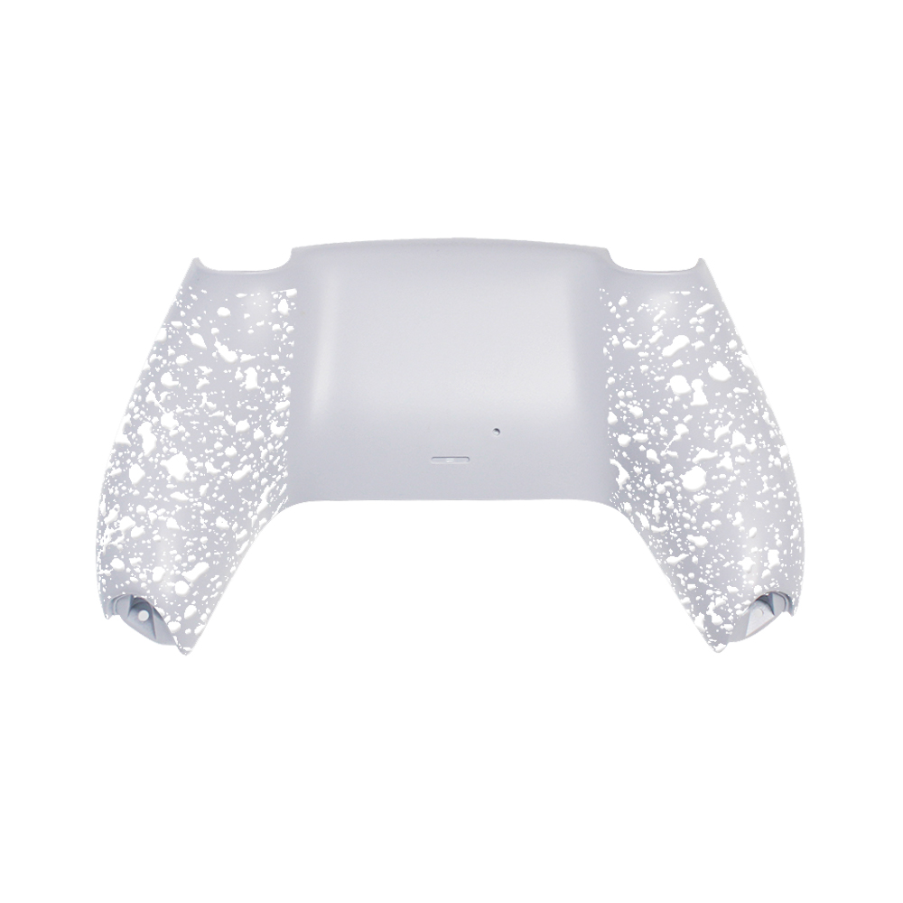 Soft Touch Feeling Textured White Bottom Shell 3D Splashing Cover for PS5 Slim Pro Game Controller