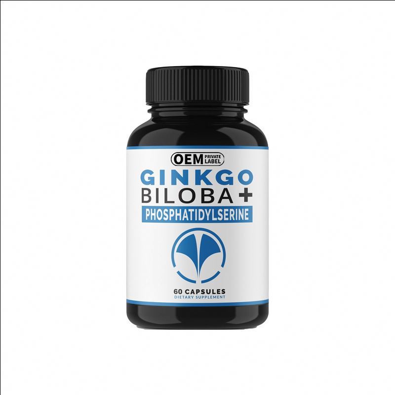 OEM Nootropic Brain Supplement Ginkgo Biloba+ Phosphatidylserine 60 Capsules Helps Improve Mental Performance And Working Memory