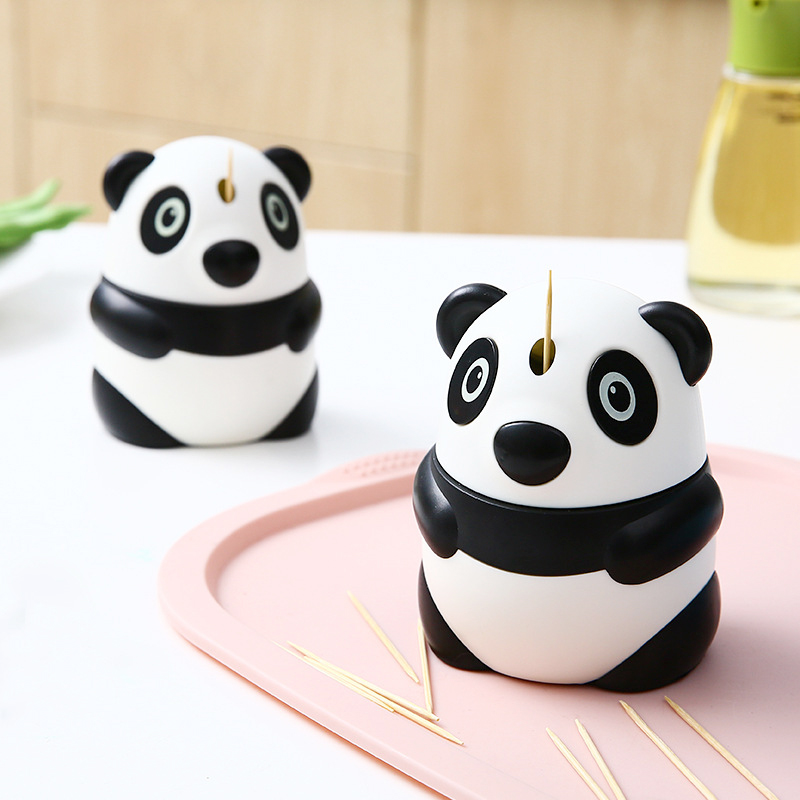 2021Amazon Hot Sale Toothpick Holder Portable Cartoon Bear Tooth Pick Dispenser Bucket Needle Case